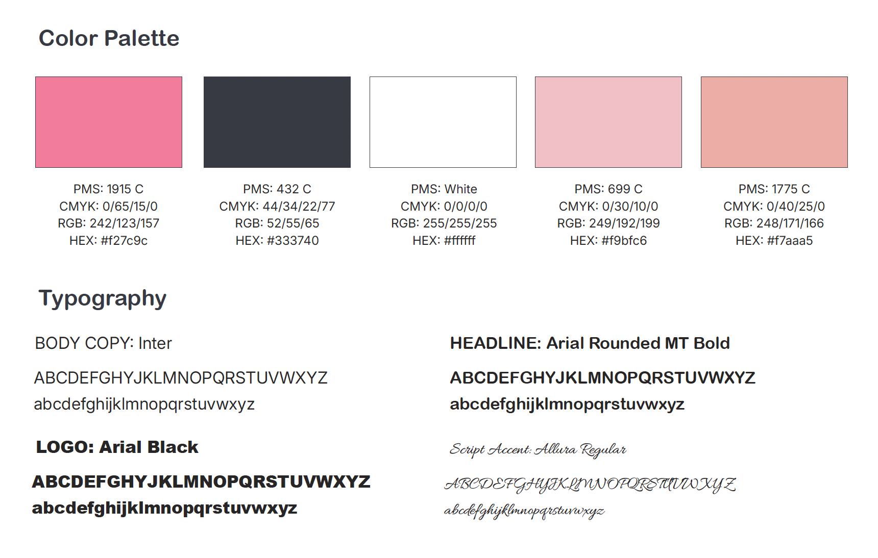 Color Palette & Typography