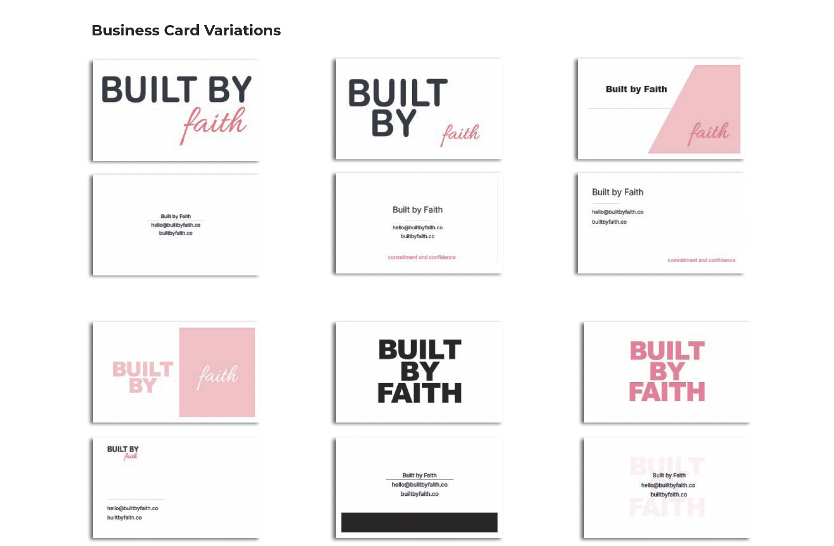 Business Cards — 12 Variations