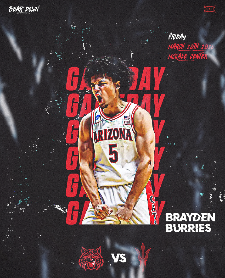 Arizona Wildcats Game Day Poster — Physical Print Mockup